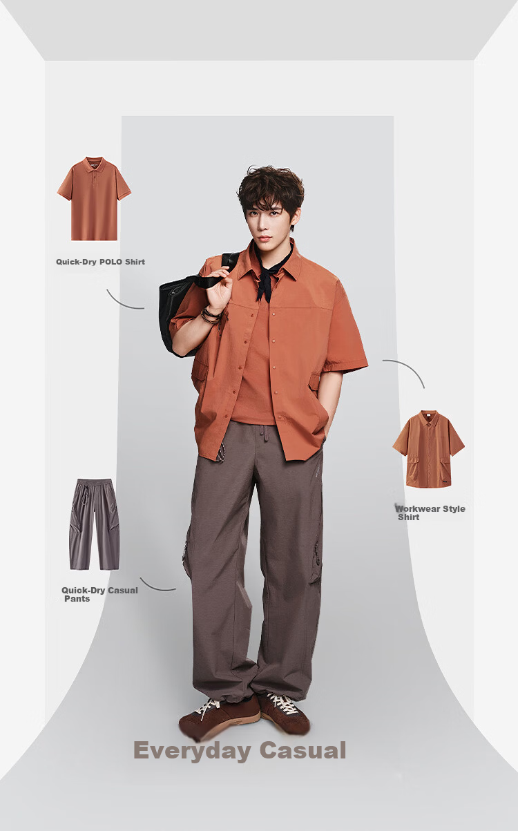 Semir Wang Anyu Mall Same Style | Men's Polo Shirt Summer Trendy Short Sleeve 2026 New Quick-Dry Breathable T-Shirt Father's Day 2