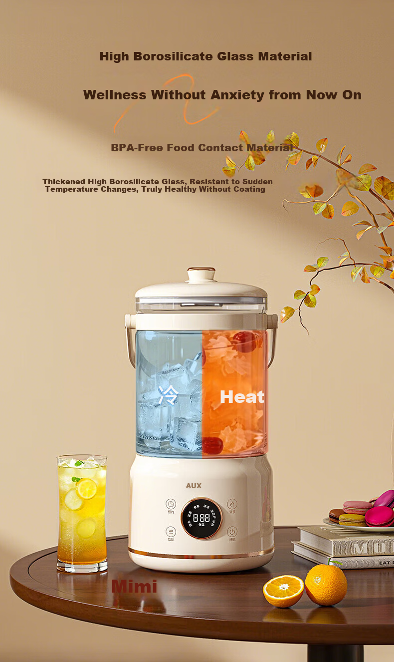 AUX 3L Health Pot Large Capacity Faucet Kettle Flower Tea Bucket Constant Temperature Kettle Tea Cooker Insulated Integrated Water Boiler 304 Stainless Steel Heating Plate ASH-10AY01A 3