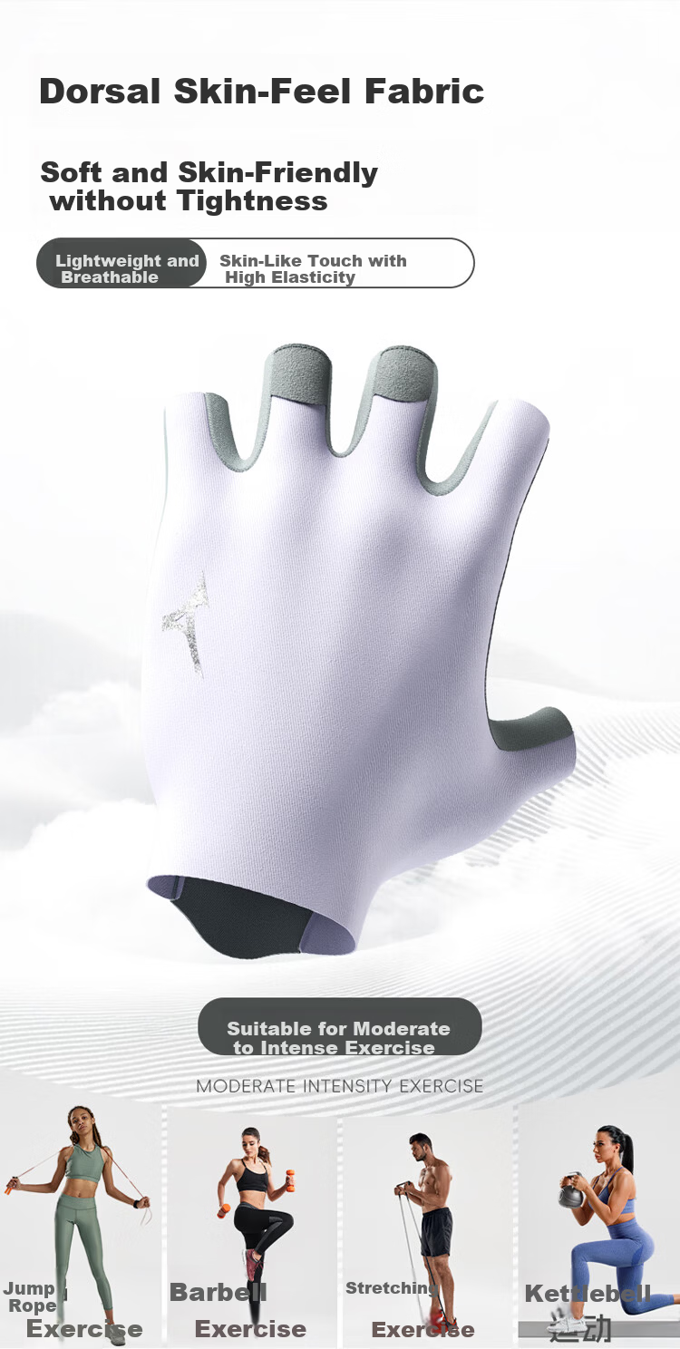 MIZUNO Fitness Gloves Unisex Half Finger Cycling Training Pull-Up Weightlifting Anti-Slip B593 Purple Large Size 3