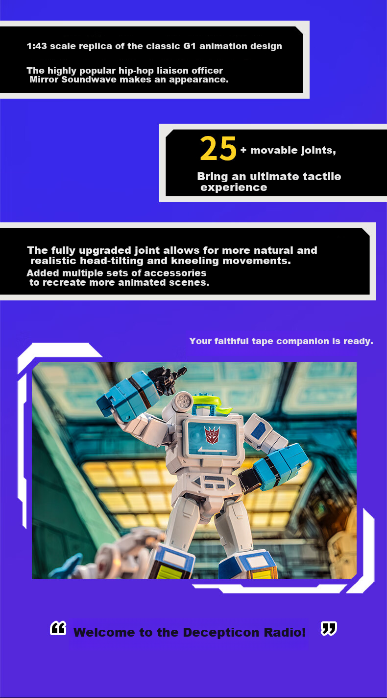 AULDEY Transformers Mirage Soundwave AAE Premium Painted Action Figure Collectible Toy for Boys Birthday Gift 16
