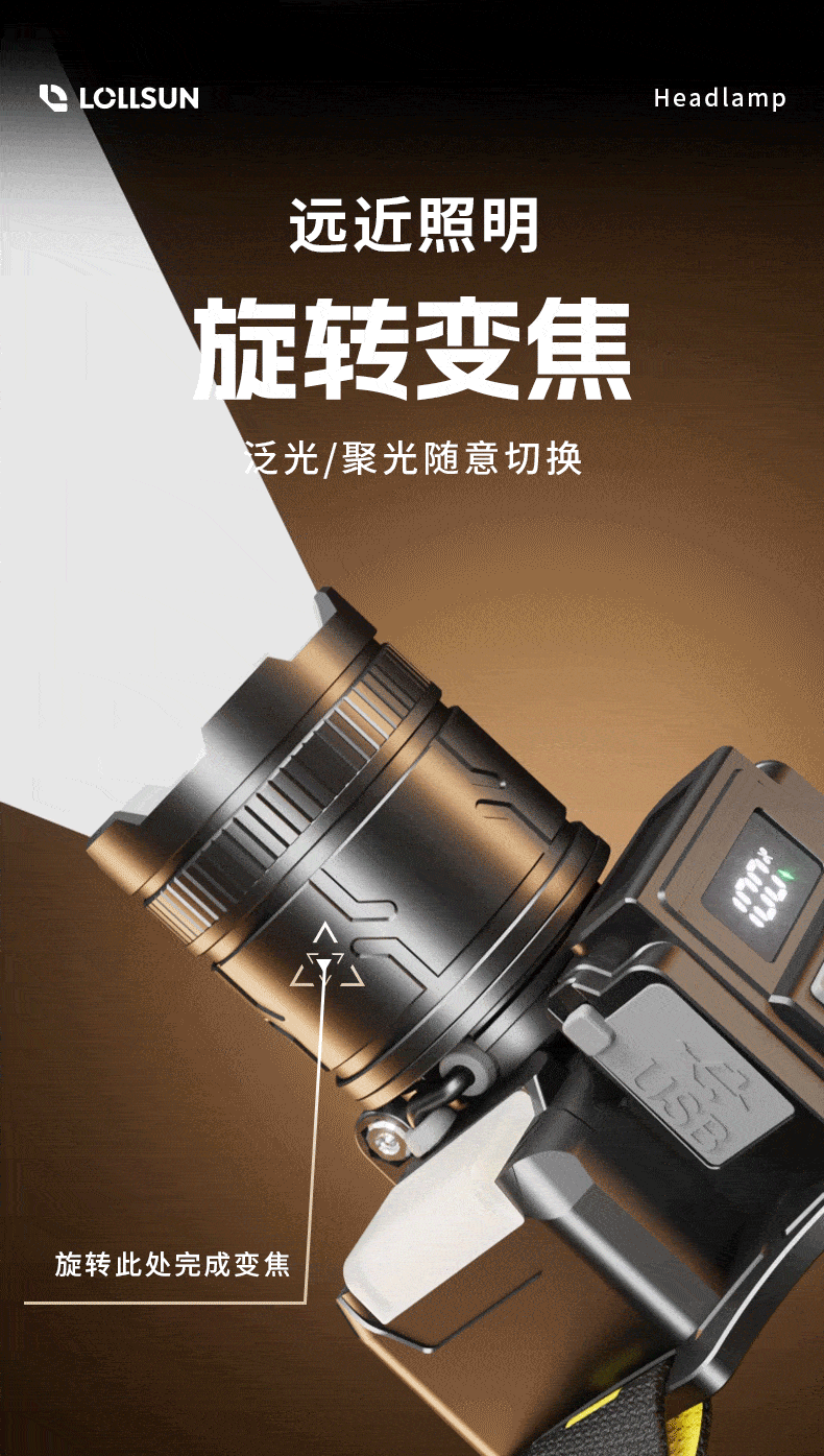 Dexu Headlamp Head-Worn Outdoor Ultra-Long Battery Life 100 Lumens Mountaineering Hiking Night Fishing Beachcombing Construction Home Use Super Bright Spotlight 8