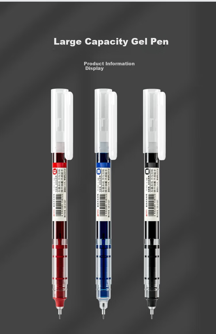 BEIFA Beifa Direct Ink Quick-Dry Rollerball Pen Signature Pen High-Capacity Writing Carbon Pen Smooth for Teachers and Students Red 15-Pack 【Back to School Essential】 19