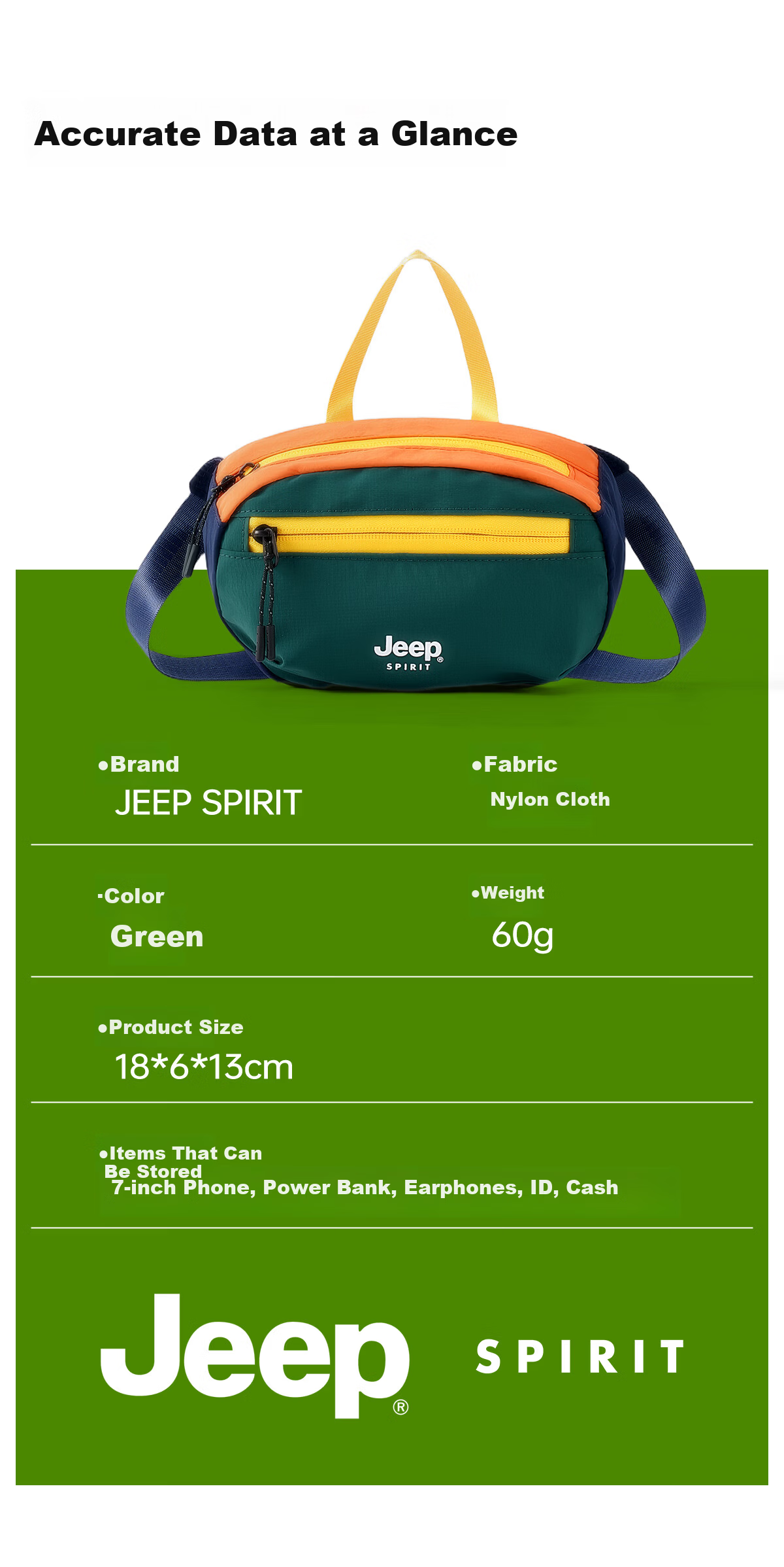JEEP SPIRIT Outdoor Lightweight Chest Bag Men Outdoor Cycling Crossbody Bag Women Single Shoulder Sports Waist Bag Casual Small Phone Commuter Bag 14