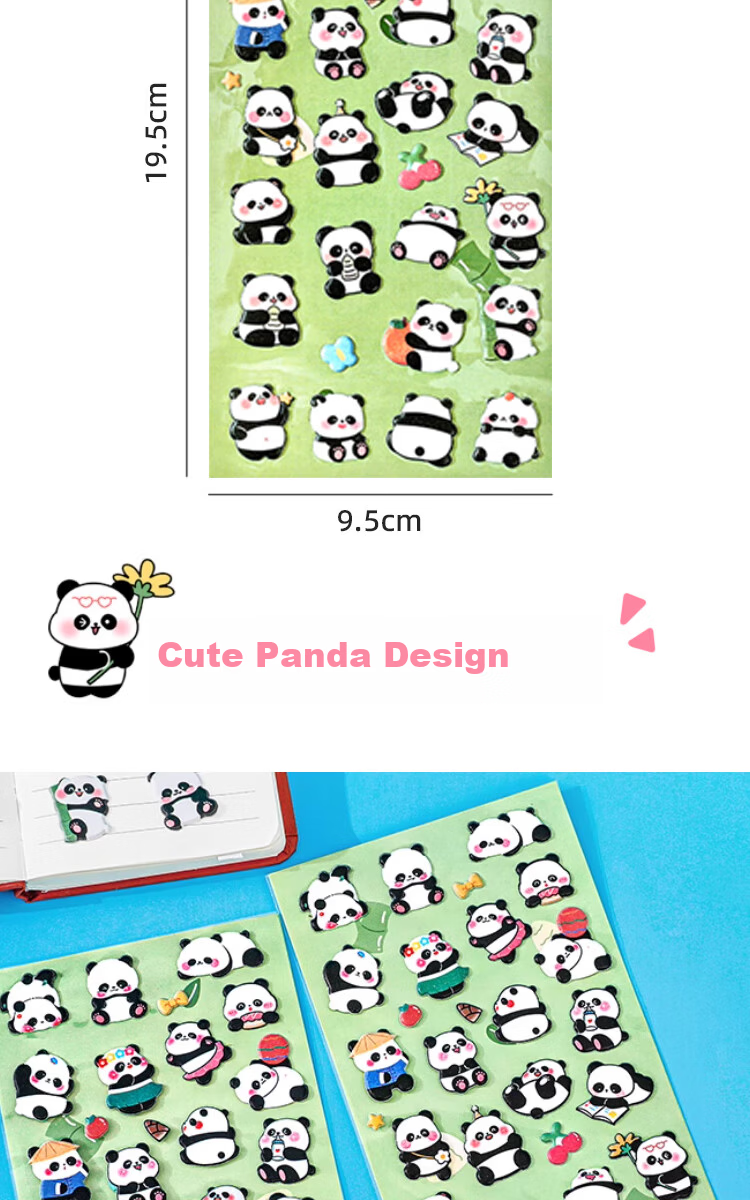 Jufu 3D Bubble Stickers Kids Cartoon Toy Birthday Gift Scrapbook Stickers Children's Day Gift 2