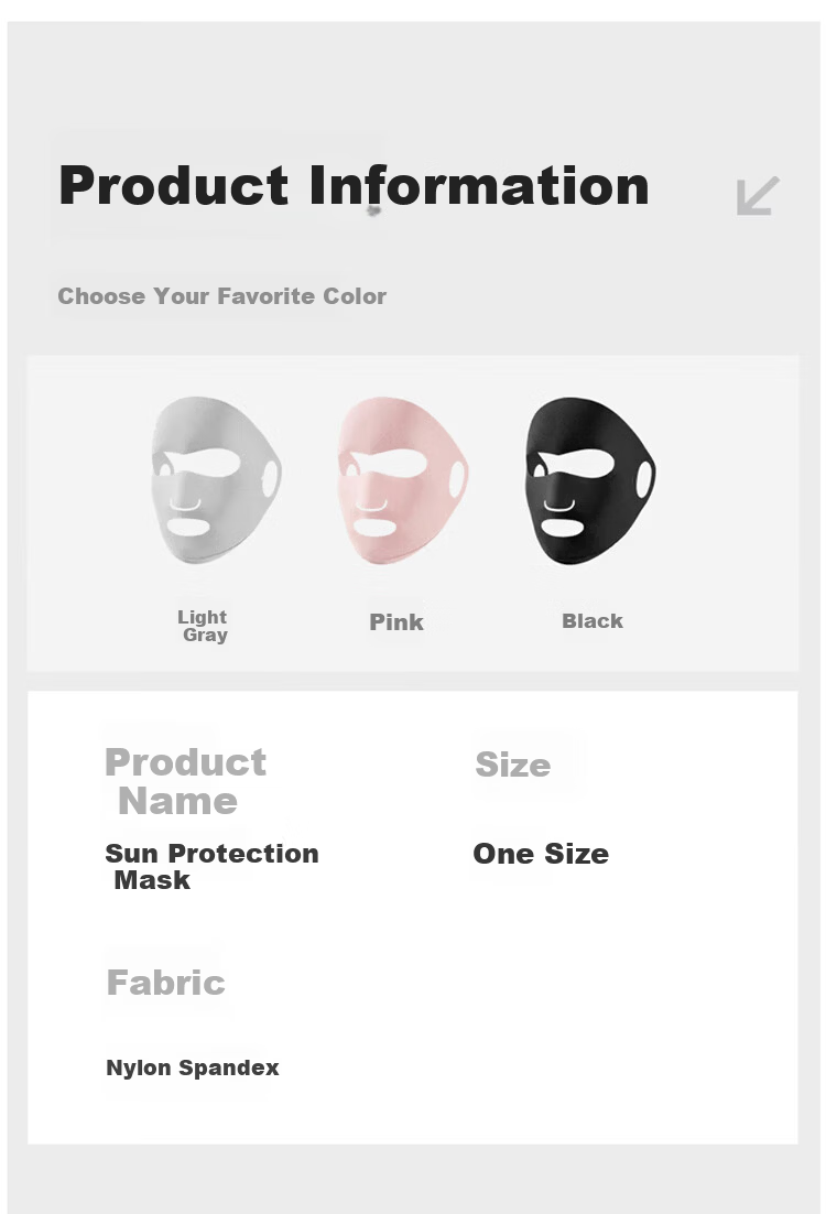 Dusenna Sunscreen Face Mask Unisex Ice Silk UV Protection 3D Sunshade Breathable Eye Protection for Running and Cycling 8