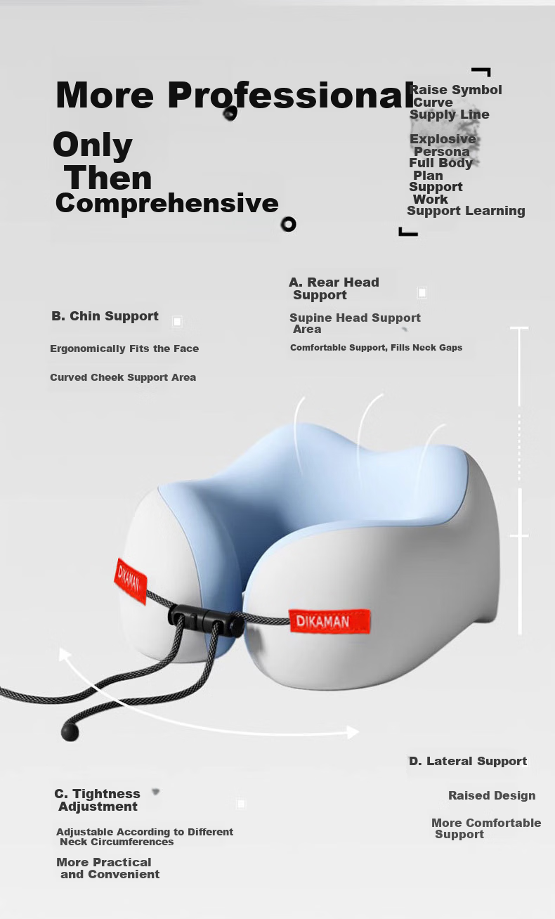 Jingxun U-Shaped Neck Pillow Memory Foam Travel Cervical Support Pillow for Home and Office 6
