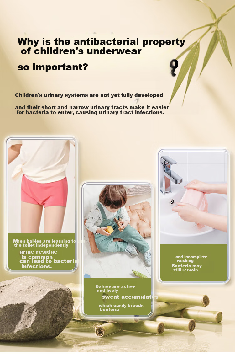 JD Jingzao Kids Bamboo Fiber Antibacterial Boxer Briefs Boys Underwear No Pinch Four Corners Shorts Children's Day Gift 2