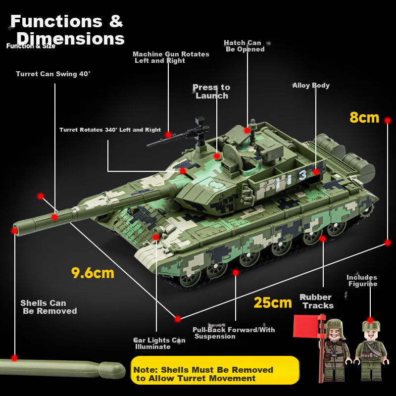 Yixuan Toys Dongfeng-41 Intercontinental Missile Launcher Rocket Transporter Diecast Military Model Car Toy for Boys 2