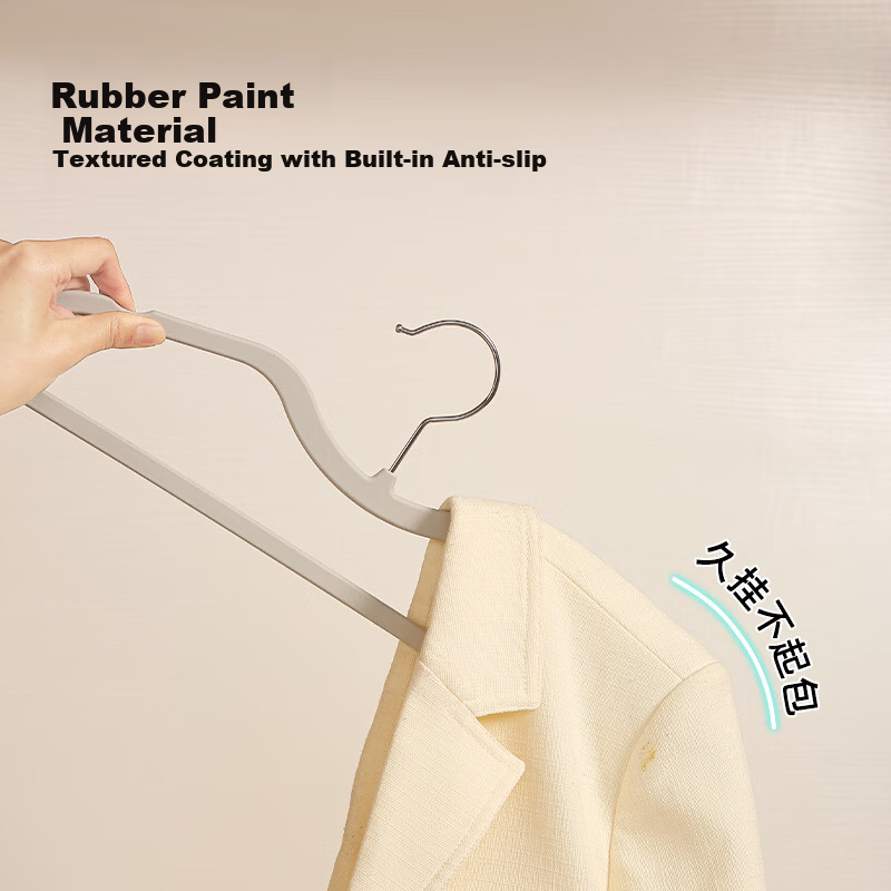 Anqin Short Neck Space-Saving Hanger Household Non-Marking Clothes Hanger Wardrobe Non-Slip Ultra-Thin Drying Rack Organizer Storage Special Use