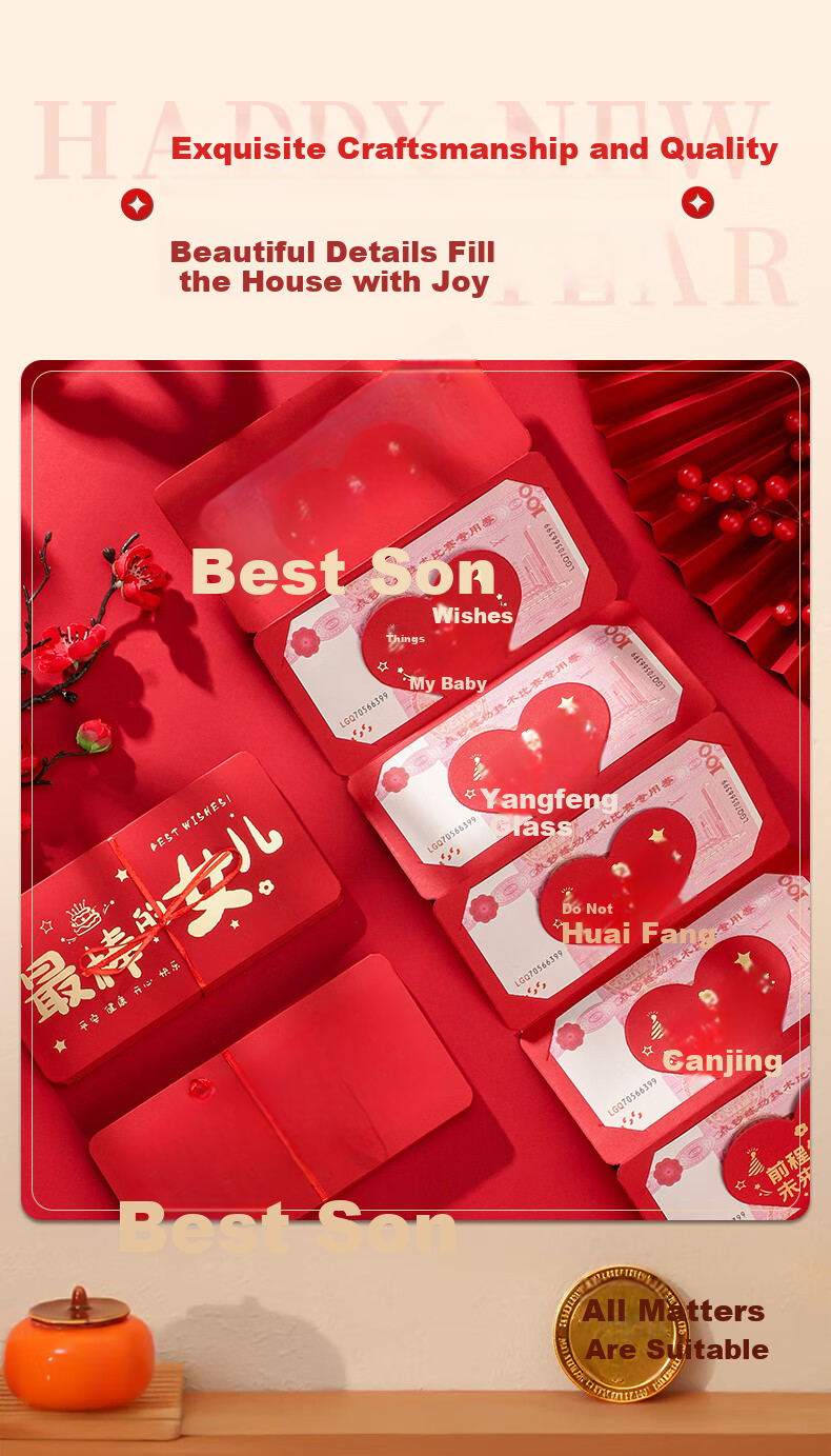 Ujia Red Envelope 2026 Creative Latest Foldable Year of the Horse New Year Spring Festival Lucky Money Best Daughter 5