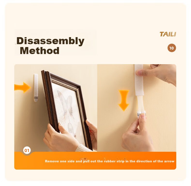 Taili Universal Magic Hook Invisible No-Trace Picture Frame Wall Hook No-Drill Photo Wall Hanging 36 Pairs Set 11