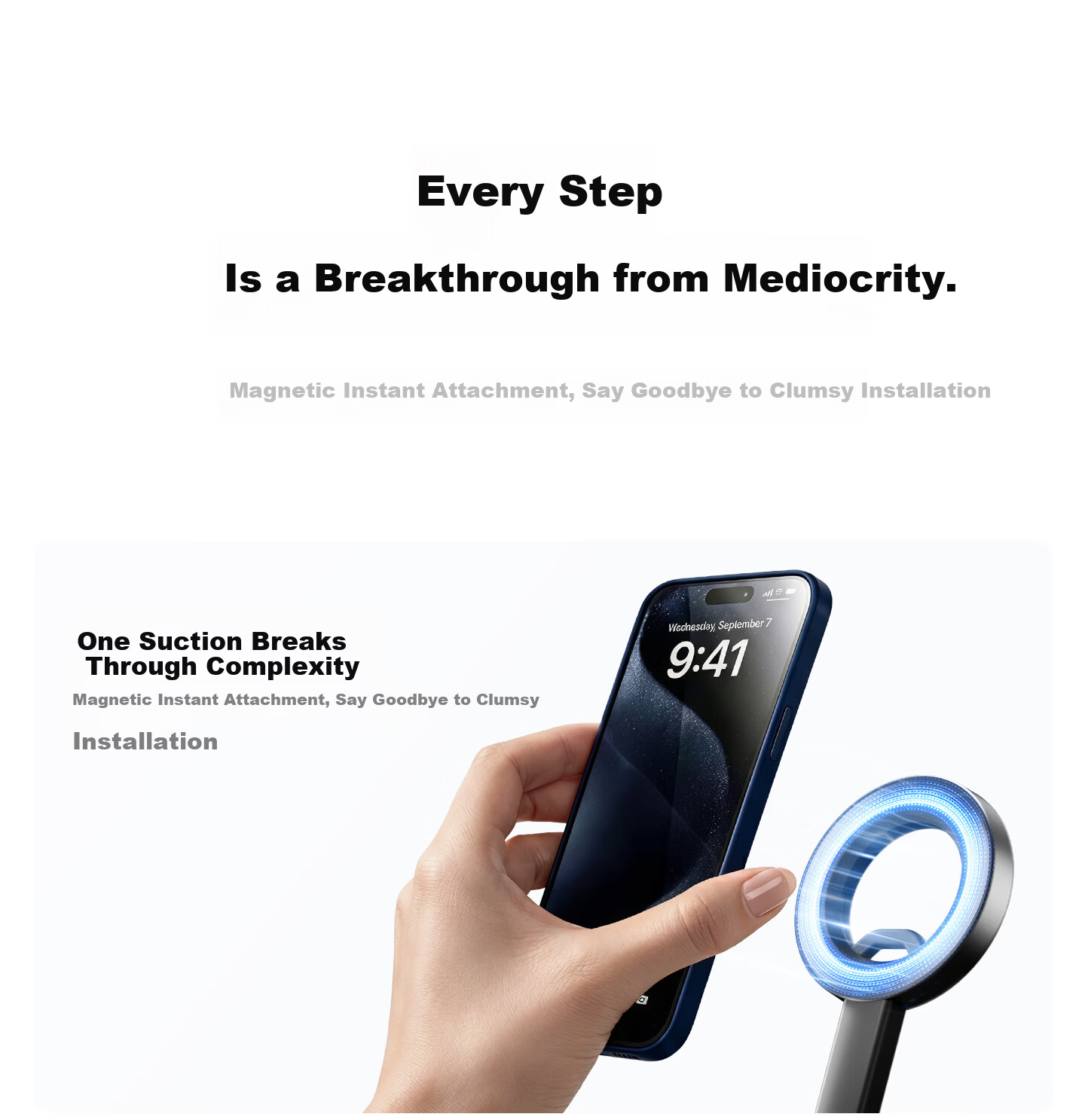 Philips Magnetic Phone Selfie Stick Portable Travel Selfie Tool Outdoor Vlog Live Streaming Photography Universal Accessory MagSafe Magnetic Rotating Anti-Shake Tripod 5319 5