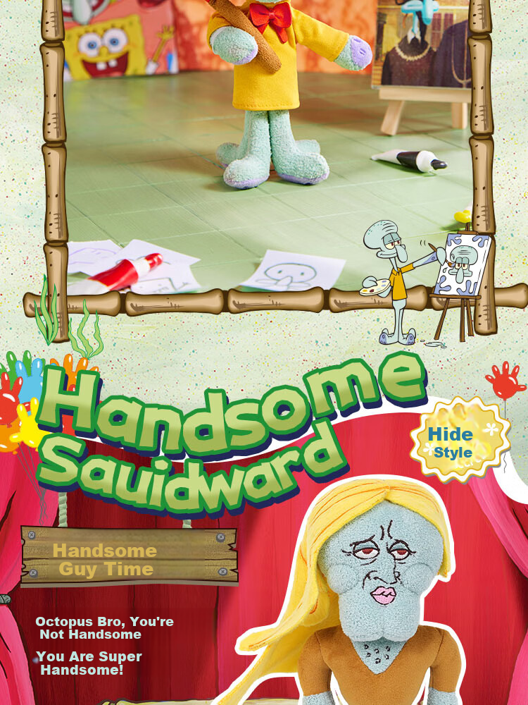 X11 SPACE Bikini Bottom Squidward's Day Series Plush Blind Box Gift Toy Plush Figure Single Box 17