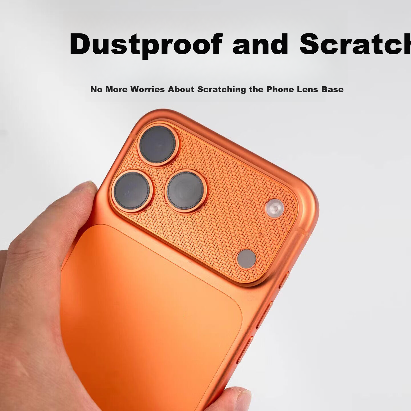 Fly Planet Ultra-Thin Base Film [No Bulge] Compatible with Apple iPhone 17 Pro Lens Protector iPhone 17 Pro Base Film Metal Hollow Heat Dissipation Scratch-Resistant Camera Protector - Star Orange 7