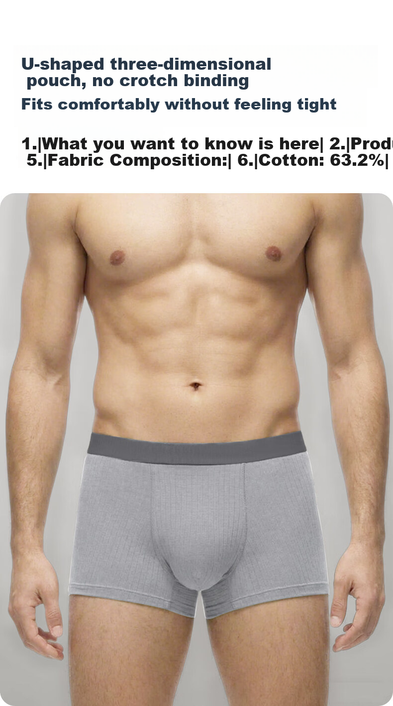 Dr. Chu Pure Cotton Disposable Men's Boxer Briefs Sterilized Wash-Free 5-Pack Travel Daily Use Mixed XL 14