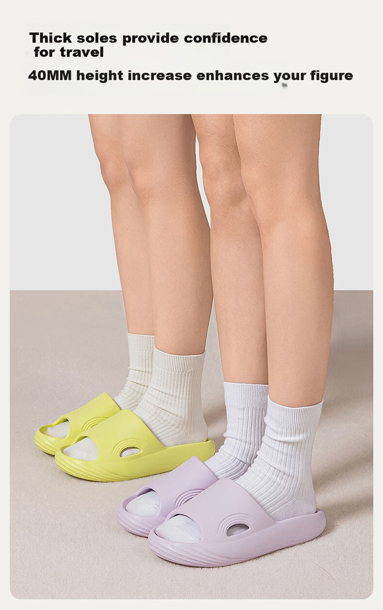 Puxi Layered EVA Soft Sole Thick-Soled Slippers New Women’s Indoor Home Couple Slippers Men 3