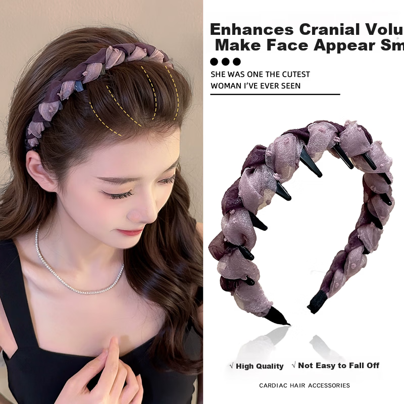 Dijing Luxury Hairband Women's 2026 New Elegant Purple High Crown Hair Hoop High-End Face Washing Hair Clip Hair Accessory