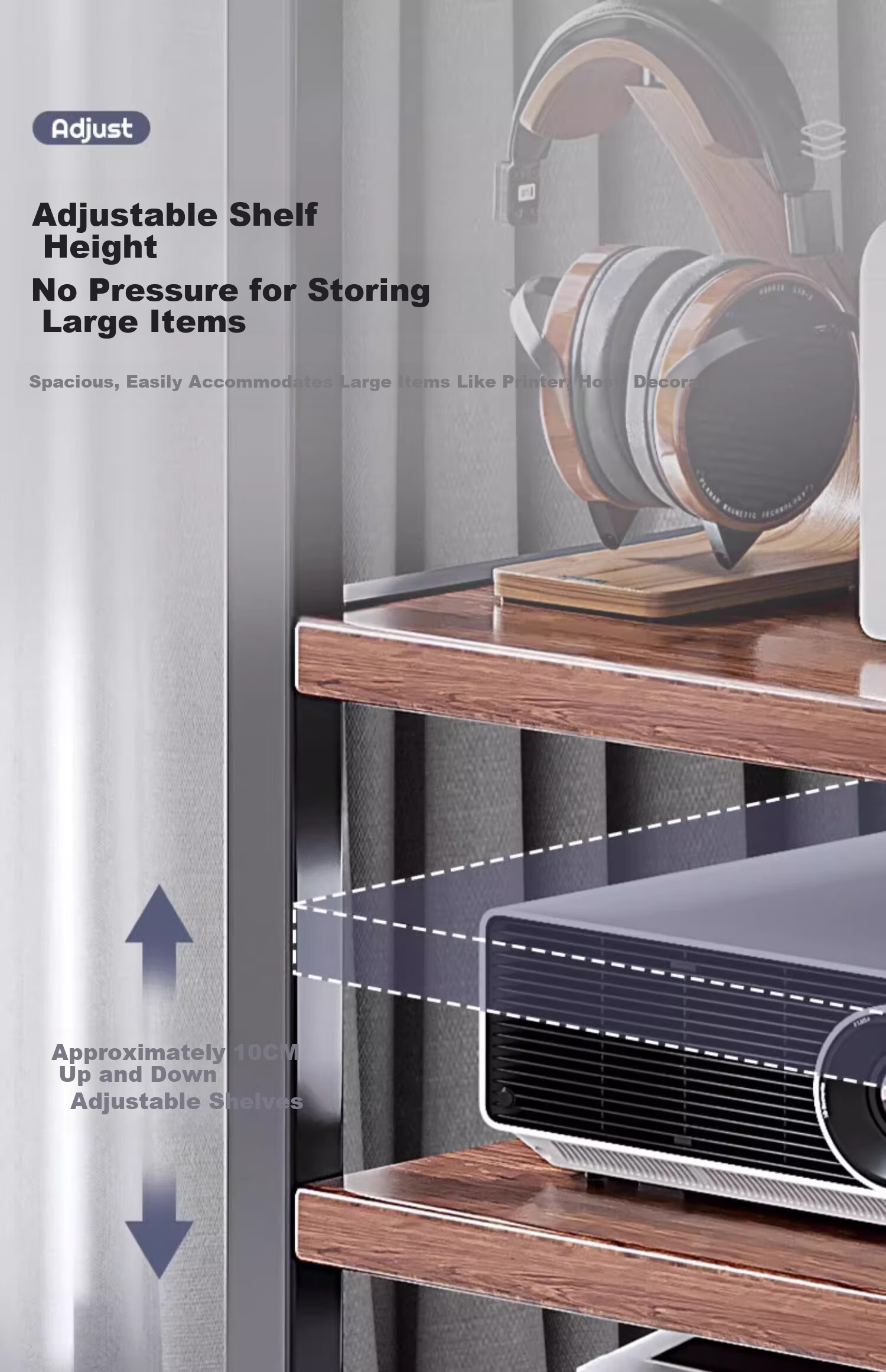 OLENOUFENG Storage Rack Printer Stand Floor Storage Rack Simple Host Bracket Multi-layer Shelving Mobile Shelf 5