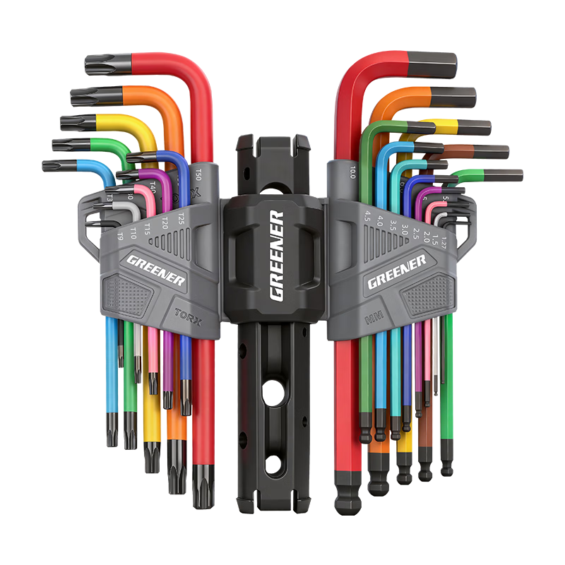 GREENER Hex Key Wrench Set High Hardness Extended Hexagon Allen Wrenches