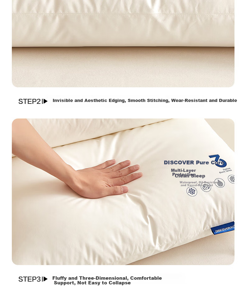 Eve's Elegance [Three-Proof] Five-Star Hotel Pillow Adult Cervical Support Deep Sleep Men's Pillow Core Single Piece 22