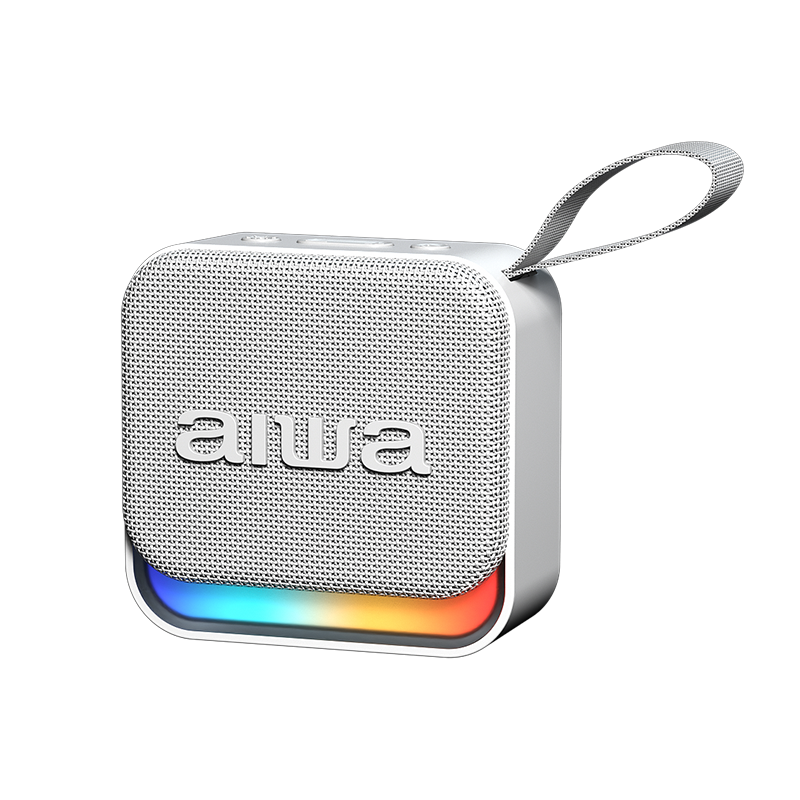 Aiwa AH-23 Bluetooth Speaker Portable Card U Disk Music Player Outdoor Mini Speaker High Volume Long Battery Life High-Quality Sound Gray