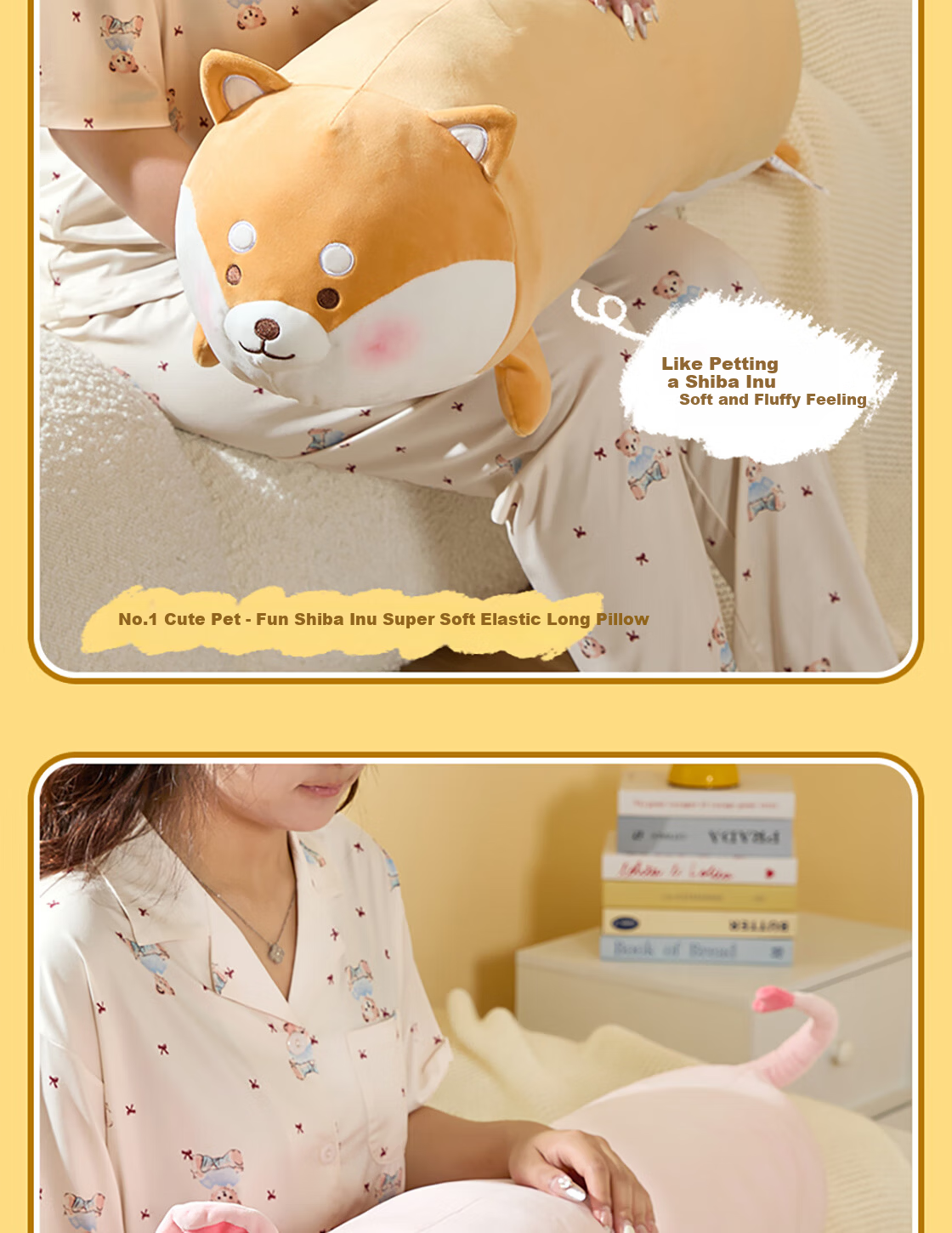 MINISO Gift Bear Series - Lying Pose Hug Pillow Bed Backrest Side Sleep Leg Hugging Doll Pillow Cushion Sofa Lumbar Pillow 3