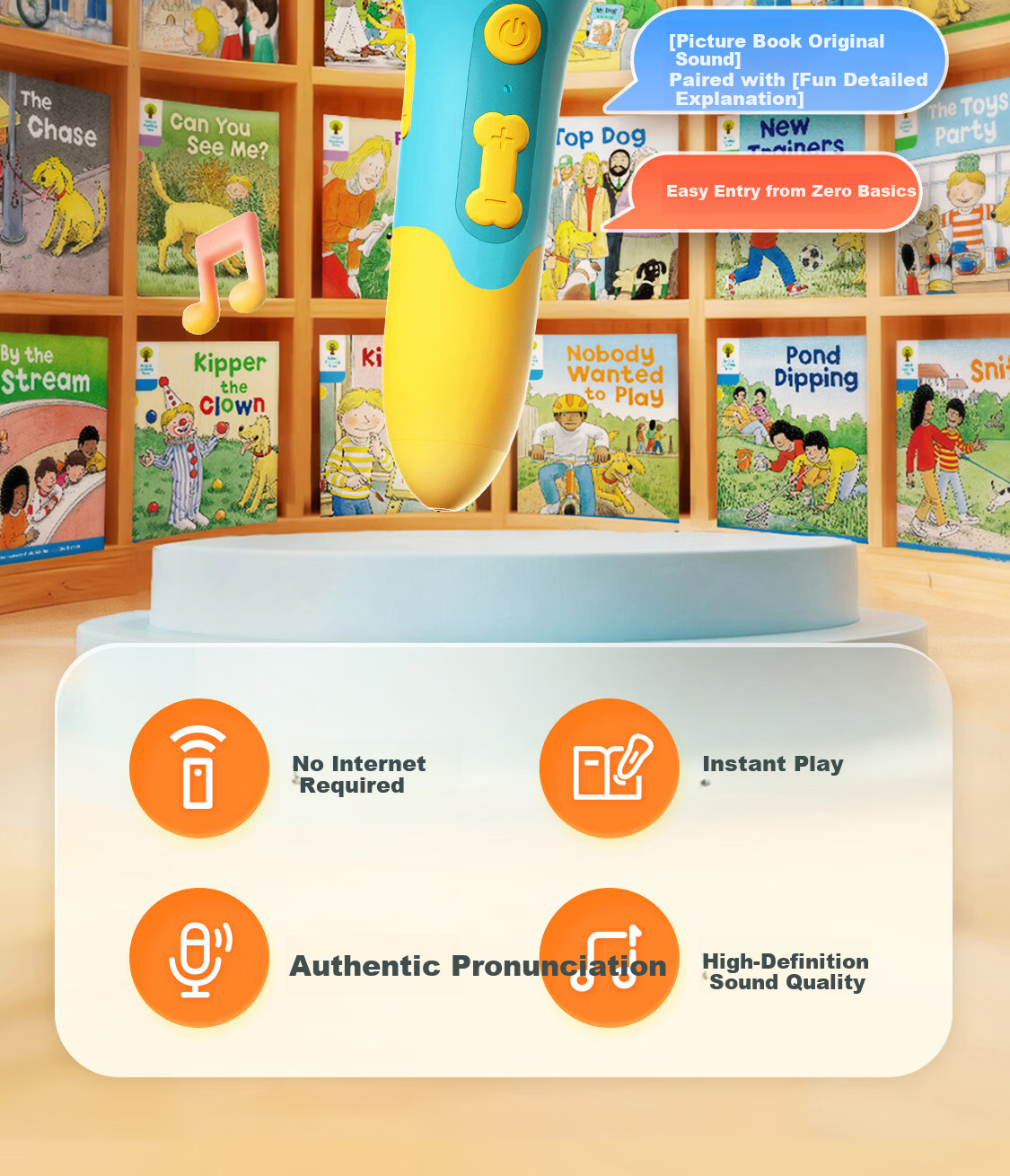 Kiki Oxford Reading Tree Graded Picture Books Campus Edition Expansion L1+-L3 Reading Pen Set Children's Day Gift 16