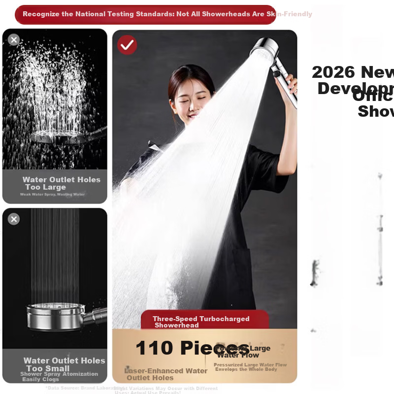 Del 28-Year Brand Shower Faucet Filter High Pressure Large Water Flow Bathroom Handheld Shower Head DP-01