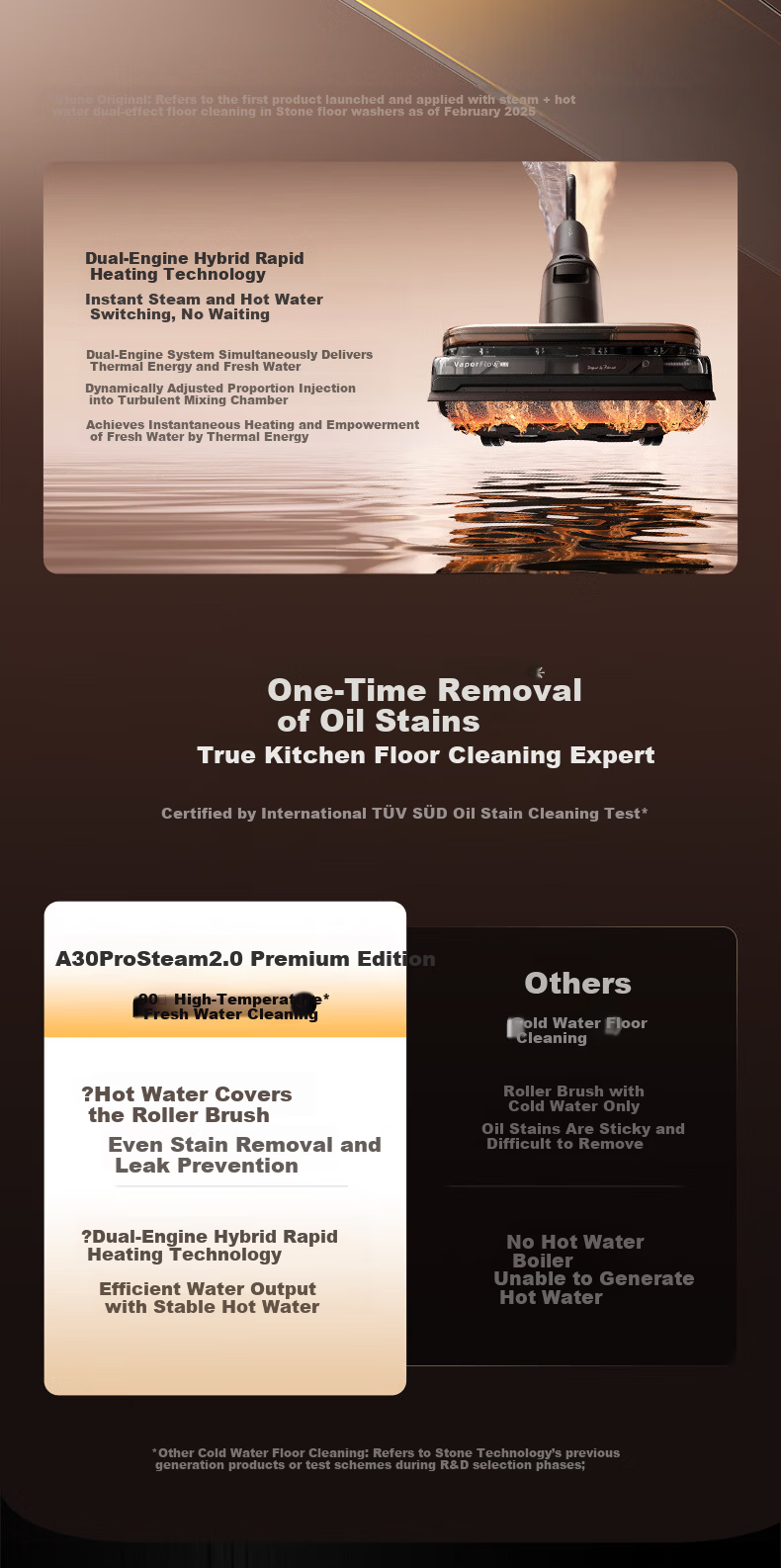 Roborock A30 Pro Steam 2.0 Premium Floor Washer with Zero-Sense AI Quick-Dry Arm, Steam Hot Water High Suction Self-Cleaning Sterilization Robot Vacuum Cleaner 23