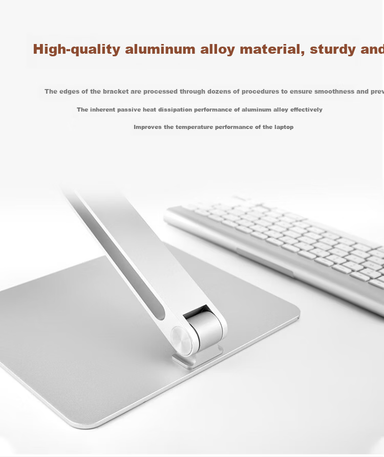 ECOLA Laptop Stand, Computer Desk, 360° Rotating Monitor Riser, Aluminum Alloy Heat Sink, Foldable Height Adjustable, for Huawei, Lenovo Legion, MacBook, Qingyun AT28PSV 7