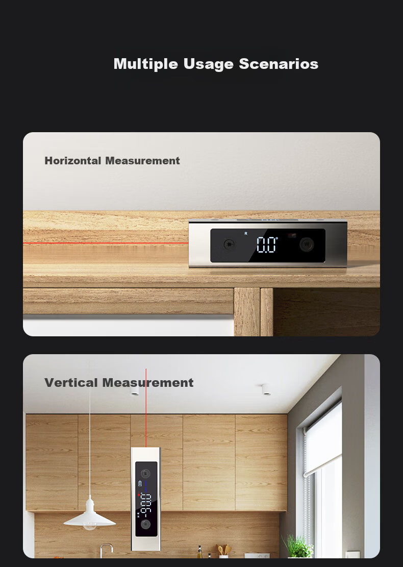 DELIXI ELECTRIC Laser Digital Inclinometer High Precision Angle Meter Magnetic Metal Level Household Angle Ruler 3