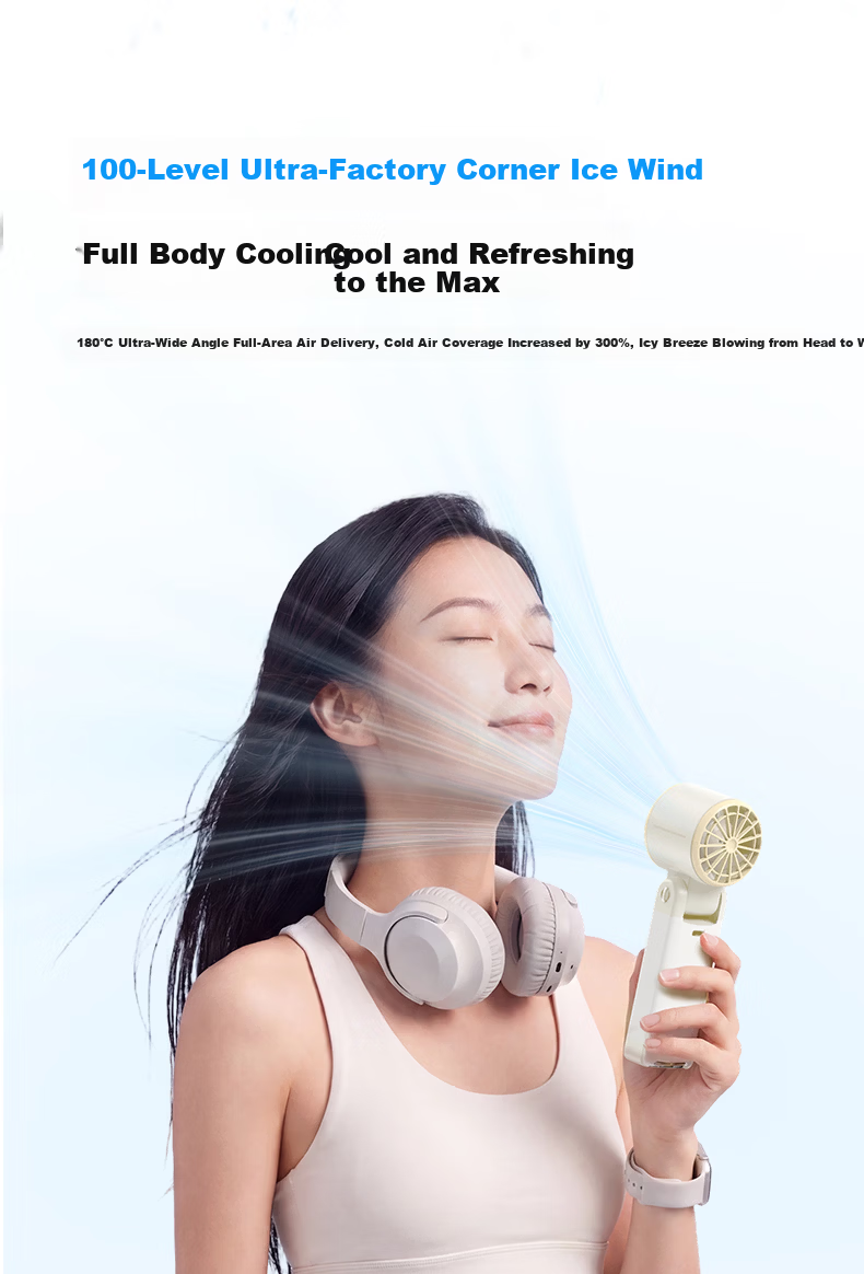 AIMIKU Skin-Friendly Silicone Handheld Mini Fan Student Silent Foldable High-Speed Turbo Fan Office Desktop Small Portable Long Battery Life USB Rechargeable 15