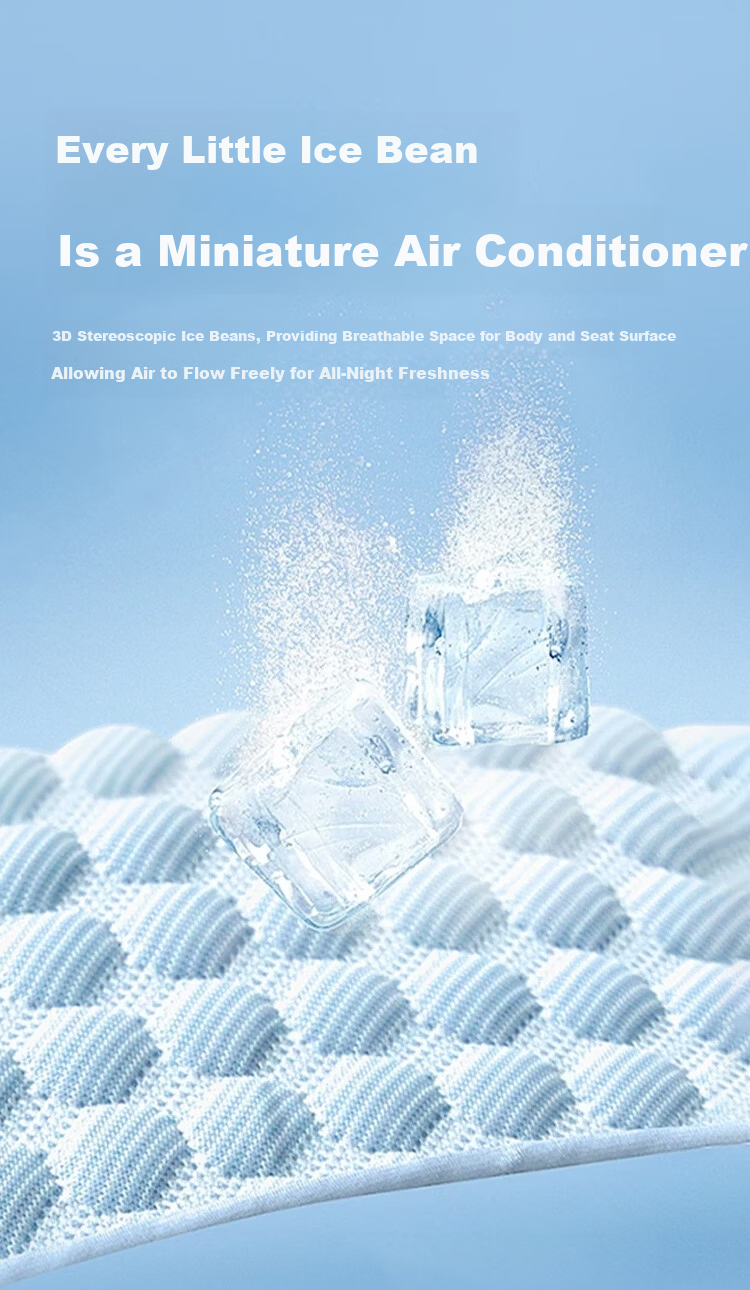 JD Jingzao Cooling Beaded Mat Washable Ice Silk Mat Infant Class A Antibacterial Mite-Resistant Soft Cooling 1.8m Blue 2
