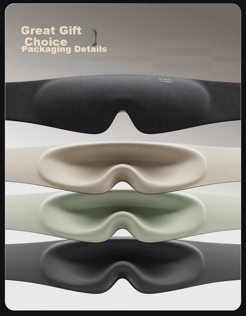 Sleep Mask Eye Cover Light Blocking Sleep Aid Relieve Eye Fatigue 3D Stereo Zero Pressure Eye Protection for Men and Women 13