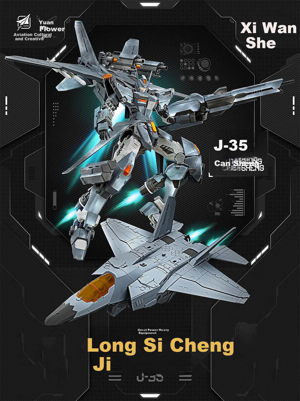 Xiwanshe Yunsheng Y20 Mecha Kunpeng Y20 National Creation Official Licensed Assembled Domestic Mecha Model 1