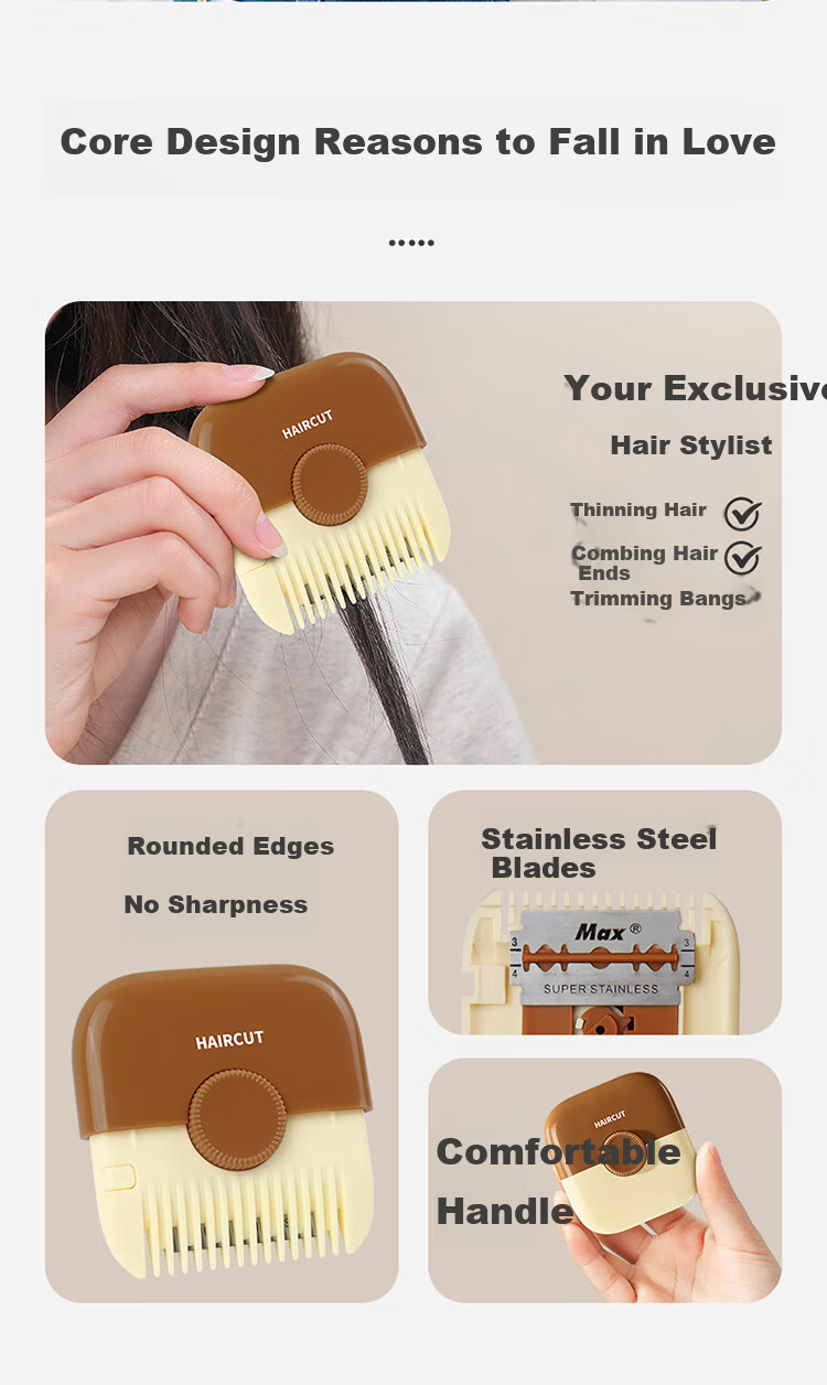 Care1st Baby Hair Trimmer Comb Infant Haircut Clippers Bangs Trimming Children's Haircut Tool 2