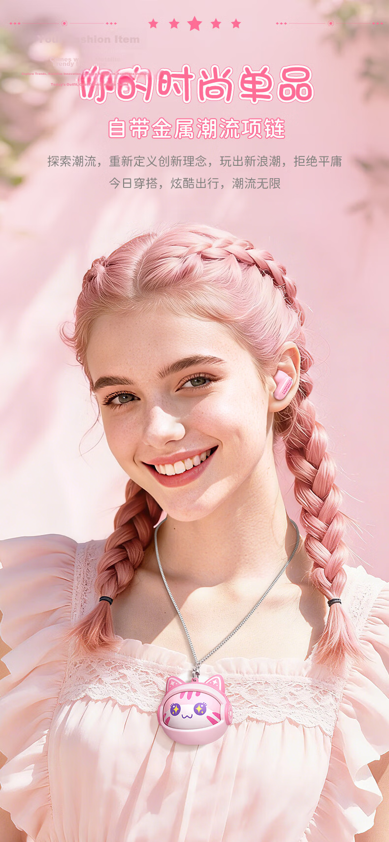 ONIKUMA Mini Girl Headphones Comfortable Long Wear Invisible Semi In-Ear Wireless Bluetooth High-Quality Sound Stylish Compatible with Apple Huawei Xiaomi Invoice Available 8
