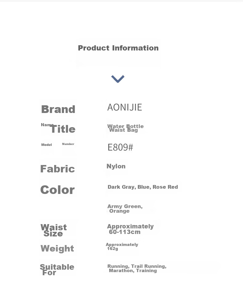AONIJIE Outdoor Waist Bag Water Bottle Waist Pack for Men and Women Cycling Running Sports Multifunctional Waist Bag Single Pack without Water Bottle Military Green 8