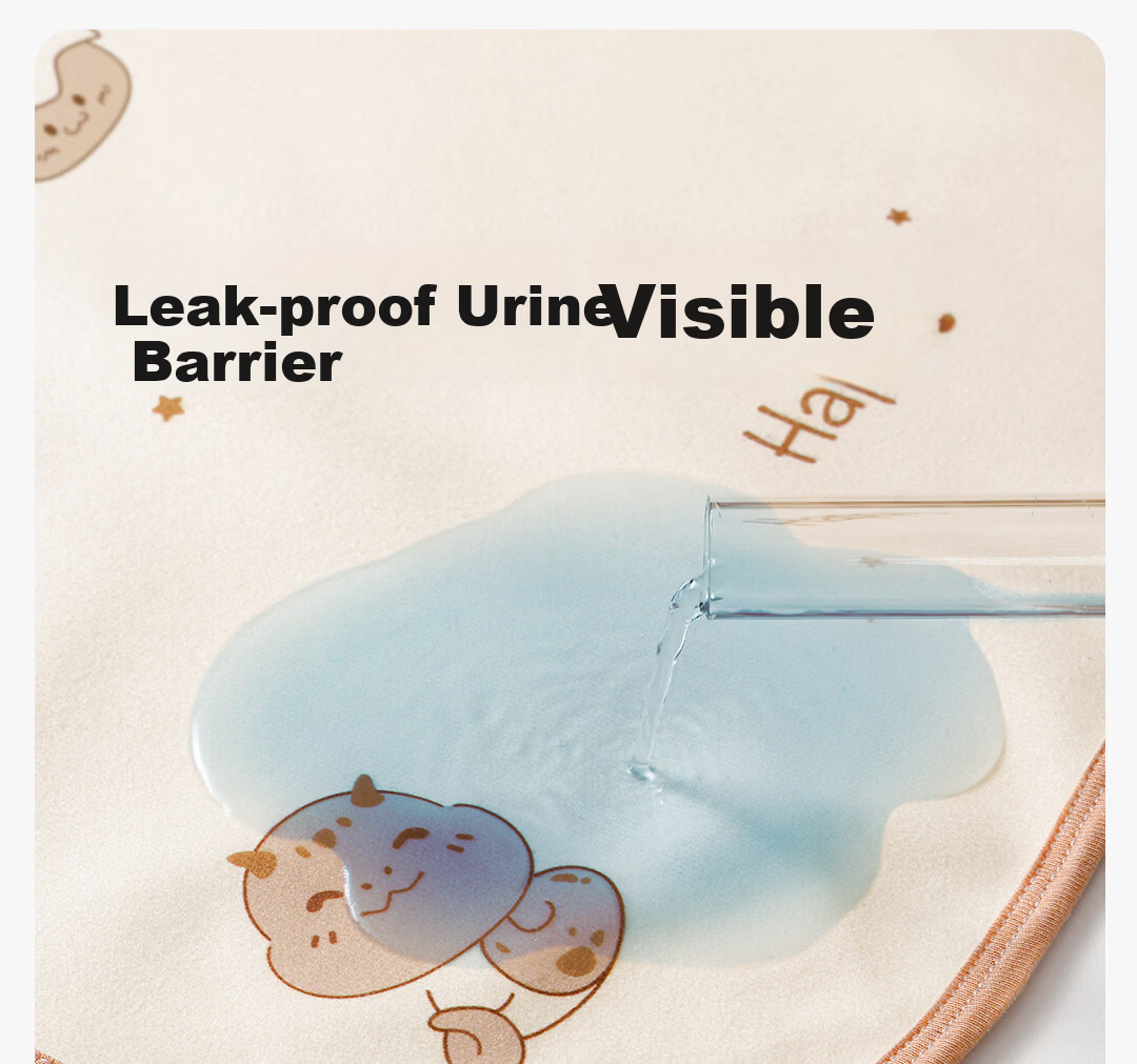 Tongkui Baby Waterproof Washable Breathable Antibacterial Large Urine Pad for Children 70x100cm 2pcs Panda Elephant Design 10