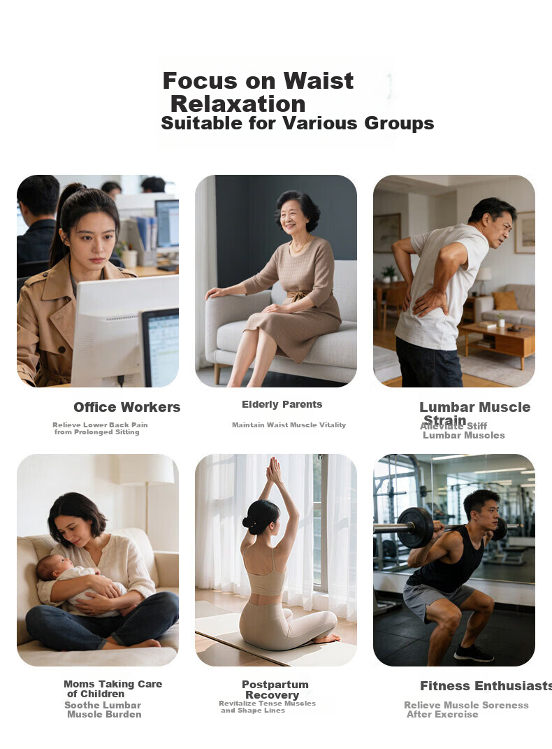 Ai Professor Full-Automatic Waist Massager Kneading Lumbar Support Spine Back Pulse Heat Vibration Relief for Lumbar Disc Herniation and Muscle Strain Gift for Parents Elderly Men and Women 3