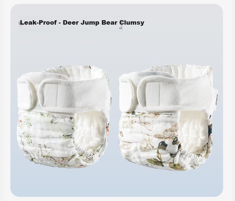 OUYUN Baby Washable Cotton Diaper Potty Training Pants Newborn White M 23