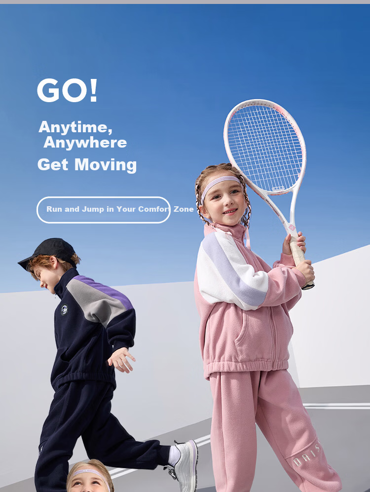 Disney Kids Set Boys and Girls 2026 New Spring Fleece-Lined Sports Sweatshirt Two-Piece Trendy Cool Jacket and Pants 3