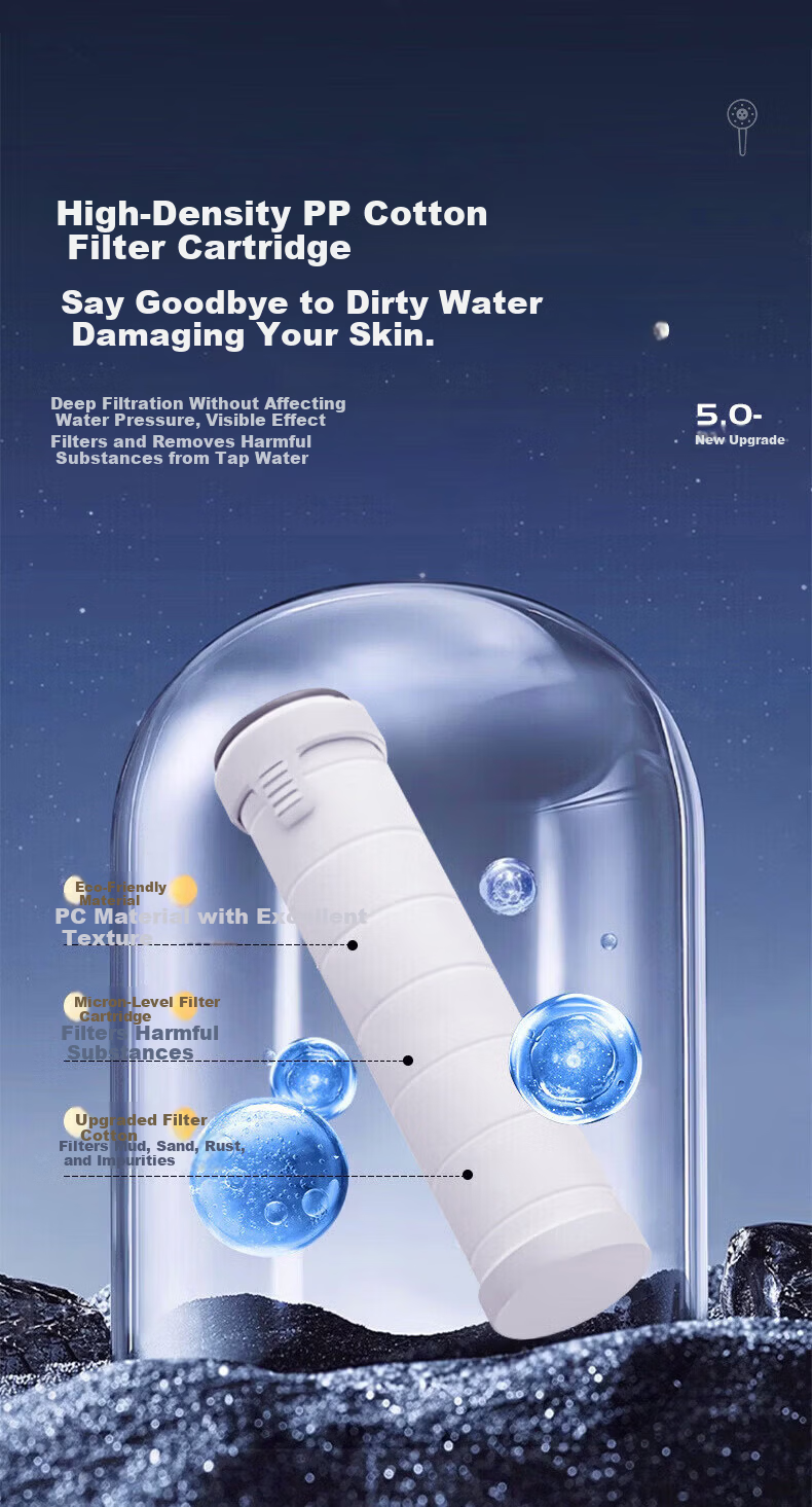IVORPO [Germany] Turbo Boost Shower Head Set Handheld High-Pressure Powerful Water Flow Showerhead 19