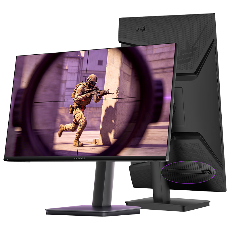 AMZFAST 24.5 Inch 300Hz IPS High Refresh Rate Gaming Monitor Low Blue Light Rotatable Adjustable Laptop External Display Weilong G25F5