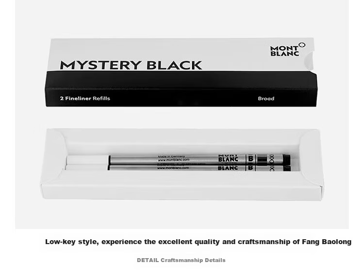 MONTBLANC StarWalker Series Black Fine Line Pen Refills 2-Pack B Tip 128247 Gift 8