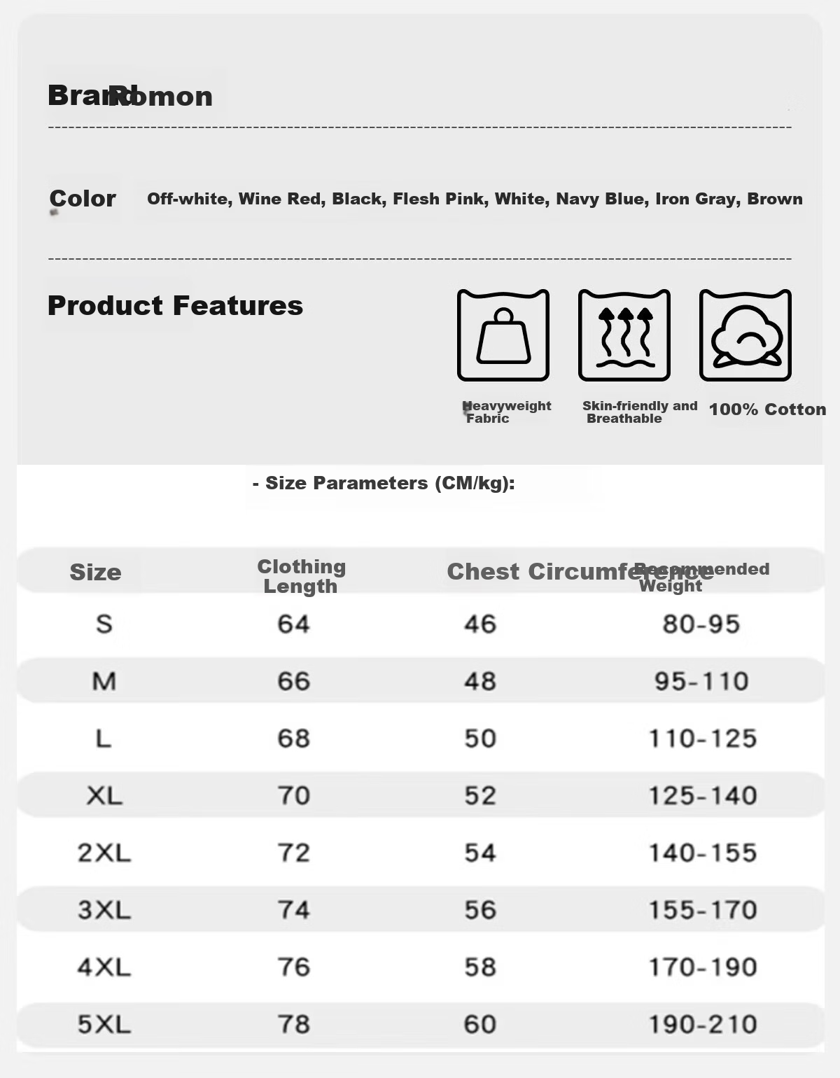 ROMON 100% Cotton Men's Short Sleeve T-Shirt [10A Antibacterial] Casual Solid Color Base Layer Tee 11