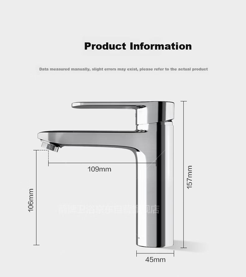 ARROW YJ Brass Single Hole Bathroom Basin Faucet Hot and Cold Mixer Tap for Home Washbasin 12