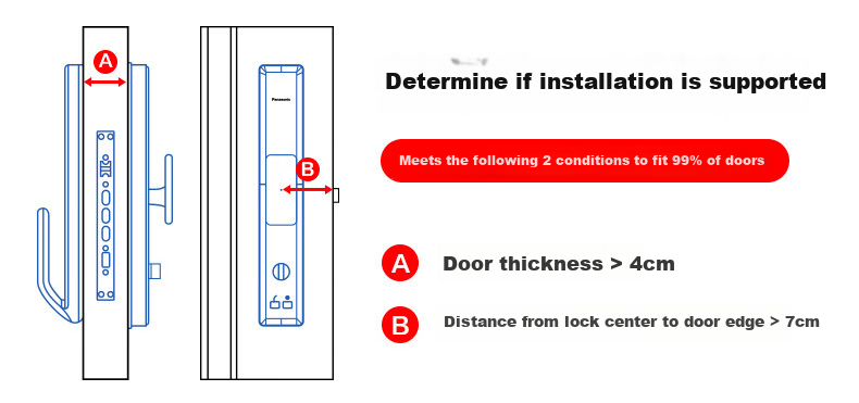 Panasonic Smart Door Lock Remote Control Fingerprint Password Home Security Electronic Lock Model 6112 4