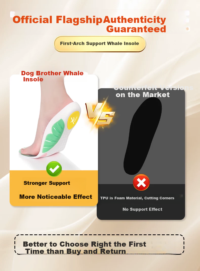 Gouge Whale Mat Professional Arch Support Insoles, Flat Foot Correction Insoles, Black, Size 45-46, 1 Pair 1