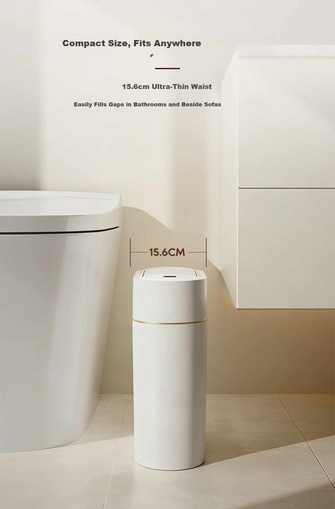 Zhuimi Smart Sensor Trash Can with Automatic Bag Dispenser, 9L Double Door Design for Home Living Room Office Bedroom Bathroom, Sold by JD 4